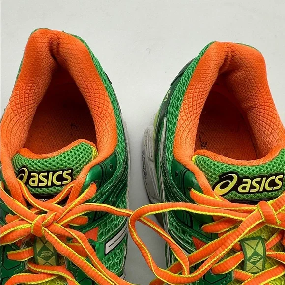 Asics Green and Orange Women's Running Sneakers - Picture 12 of 16